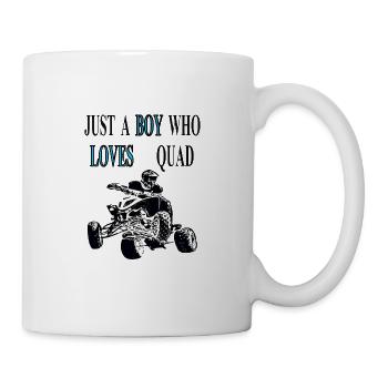 Pour garçon qui aime le quad quad - Mug blanc - blanc - Droite