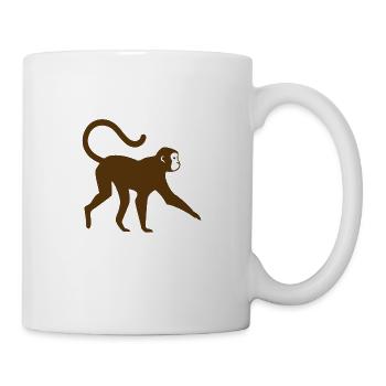 Monkey Monkey Face Wilderness Wild Animals Wild Gift - Mug - white - Right