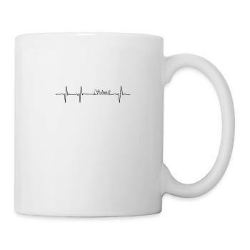 Schmidt Herzschlag Familie Nachname Geschenk - Tasse - Weiß - Rechts