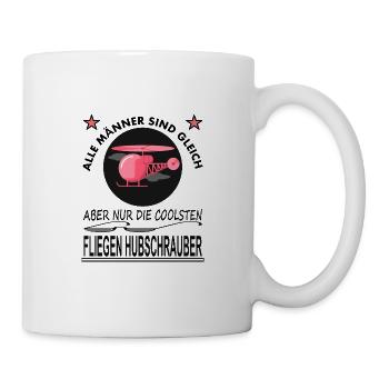 Hubschrauber fliegen Pilot Spruch Geschenkidee - Tasse - Weiß - Rechts