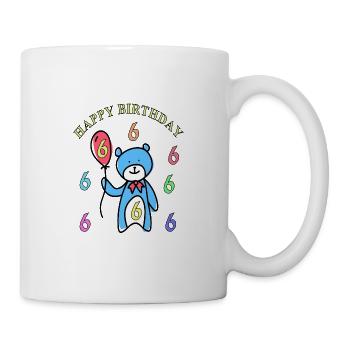 Ich bin 6 Jahre alt herzlichen Glückwunsch gift - Tasse - Weiß - Rechts