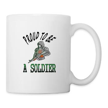 I am proud soldier military army gift idea - Mug - white - Right