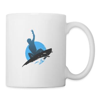 Surf Surfer Surfboard Sports nautiques Idée cadeau - Mug blanc - blanc - Droite