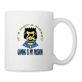 Gamer Gaming ist meine Leidenschaft Geschenkidee - Tasse - Weiß - Rechts