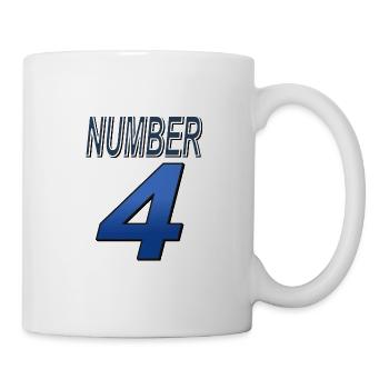 Numéro 4 Numéro quatre 4ème anniversaire fêter 4 ans - Mug blanc - blanc - Droite