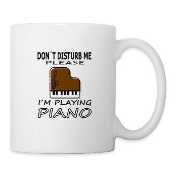 Piano spielen Musikinstrument Klavier Geschenkidee - Tasse - Weiß - Rechts