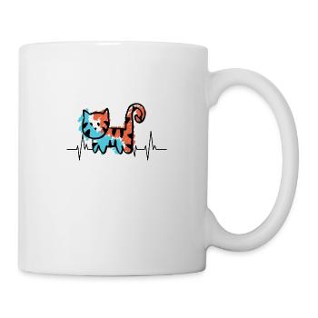Cat Cat Friend Pet Cat Face Gift - Mug - white - Right