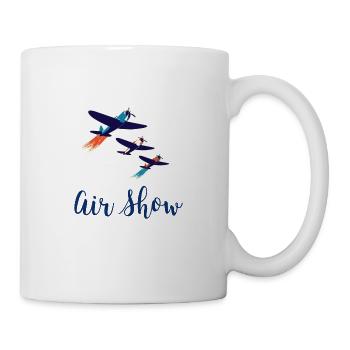 Flugshow Pilot Flugzeug Flugplatz Geschenk - Tasse - Weiß - Rechts