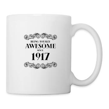 Drôle d’anniversaire étant totalement génial depuis 1917 - Mug blanc - blanc - Droite