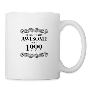 Drôle d’anniversaire étant totalement génial depuis 1999 - Mug blanc - blanc - Droite