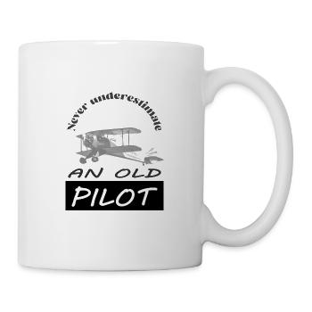 I am old pilot airplane saying gift idea - Mug - white - Right