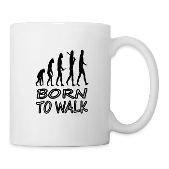 Homo Sapien sapiens i am born to run poison - Mug - white - Right