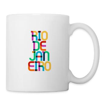 Rio De Janeiro Brazil CMYK Pop Art Style - Mug - white - Right