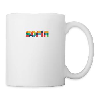 Sofia Bulgaria CMYK Pop Art Style - Mug - white - Right