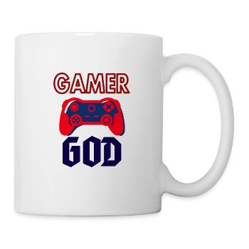 Gamer Gott Game Play Joystick PC Games gift - Mug - white - Right