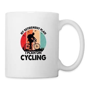 Régime de retraite Pension Cyclisme Dictons amusants Cadeau - Mug blanc - blanc - Droite