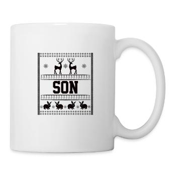 Weihnachten Familie Weihnachtsoutfit Sohn - Tasse - Weiß - Rechts