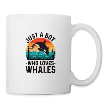 Orca Wal Jungen Kinder Wasser Fisch Ozean - Tasse - Weiß - Rechts