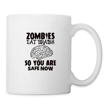Zombies Eat Brain Zombie Apocalypse Brain Funny - Mug - white - Right