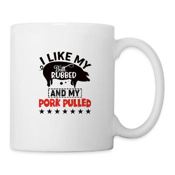 BBQ Grillen Smoker Grillfeier Pork Pulled Camping - Tasse - Weiß - Rechts