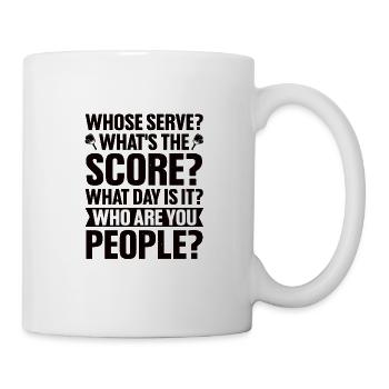 Pickleball Sport Paddel Spieler Ball Schläger - Tasse - Weiß - Rechts