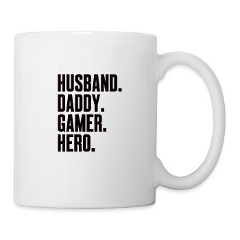 Ehemann Vater Gamer Held Videospieler - Tasse - Weiß - Rechts