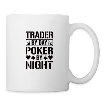 Traden Finanzen Poker Aktien Pokern Kartenspiel - Tasse - Weiß - Rechts