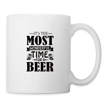 Time for beer beer keg holiday beer tent pub - Mug - white - Right
