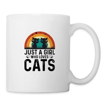 Chat Chats Animal Animal De compagnie Fille Chat Dame - Mug blanc - blanc - Droite