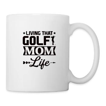 Golfspieler Golfer Golfschläger Golfen Golf Mutter - Tasse - Weiß - Rechts