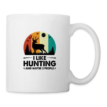 Chasseur Tir à l’arc Cerf de la forêt Chien de chasse Cerf - Mug blanc - blanc - Droite
