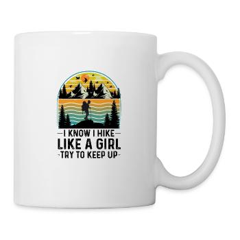 Bergsteigen Damen Wanderung Wandern Mädchen Frau - Tasse - Weiß - Rechts