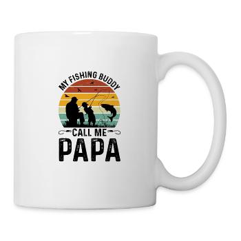 Pêche Père Fils Rétro Vintage Cadeau Fête des Pères - Mug blanc - blanc - Droite