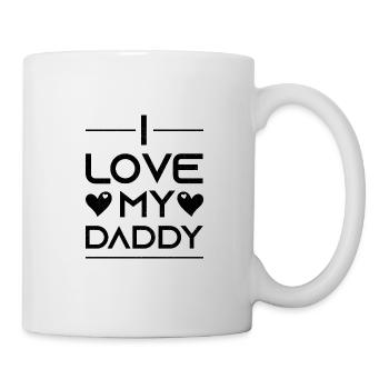 Vatertag Vater Tochter Geschenk Papa Prinzessin - Tasse - Weiß - Rechts