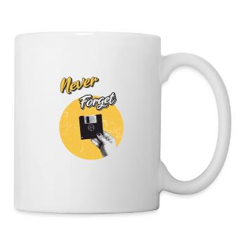 Never Forget Media Cassettes, VHS, and Floppy disk - Mug blanc - blanc - Droite