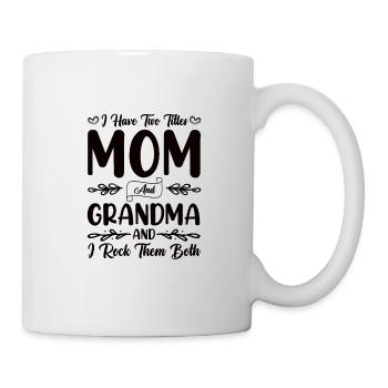 Beste Oma Mama Kinder Enkel Spruch Geschenk - Tasse - Weiß - Rechts