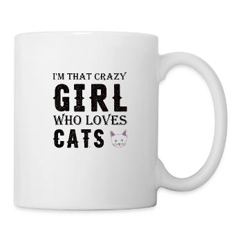 Chat Chats Animal Animal De compagnie Fille Chat Dame - Mug blanc - blanc - Droite