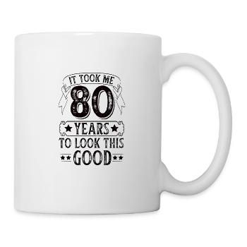 Célébration de l’âge du cadeau d’anniversaire de 80 ans - Mug blanc - blanc - Droite