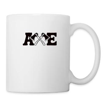 Holz Forstwirtschaft Axtwerfen Axtsport Wald - Tasse - Weiß - Rechts