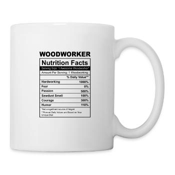 Wood Chainsaw Lumberjack Woodworker Climbing - Mug - white - Right