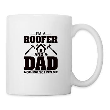 Papa Roofer Father Roofing Craft Roofing Roof - Mug - white - Right