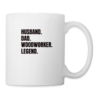 Stolzer Holzarbeiter Vater Holzarbeit Waldarbeiter - Tasse - Weiß - Rechts