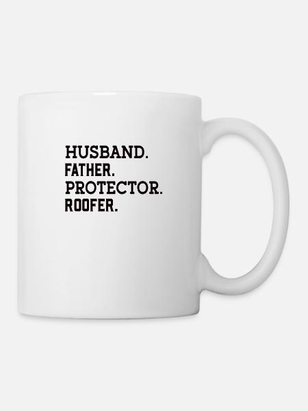 Papa Dachdecker Vater Dachdecken Handwerk dach - Tasse - Weiß
