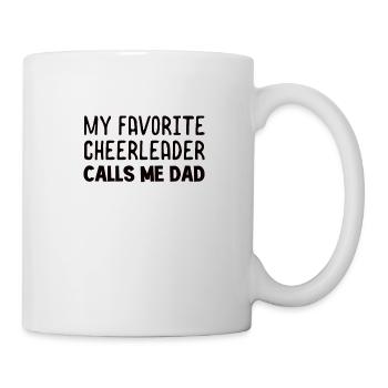 Cheerleading Papa Cheerleader Father Cheer Dad - Mug - white - Right