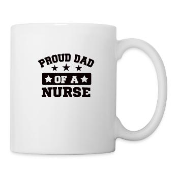 Vater einer Krankenschwester Tochter Beruf Medizin - Tasse - Weiß - Rechts