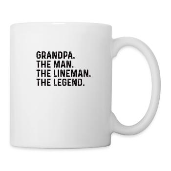 Line Fitter Electrician Overhead Line Grandfather - Mug - white - Right