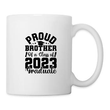 Stolzer Bruder 2023 Absolvent, Abschlussjahrgang - Tasse - Weiß - Rechts