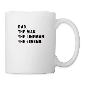 Line Fitter Electrician Overhead Line Father Papa - Mug - white - Right