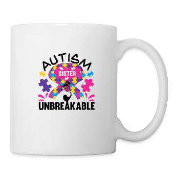 Autisme Mère Fille Fils Autistic Parents Enfant - Mug blanc - blanc - Droite