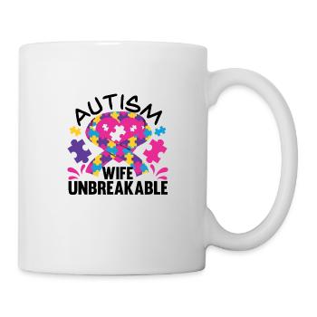 Autisme Mère Fille Fils Autistic Parents Enfant - Mug blanc - blanc - Droite